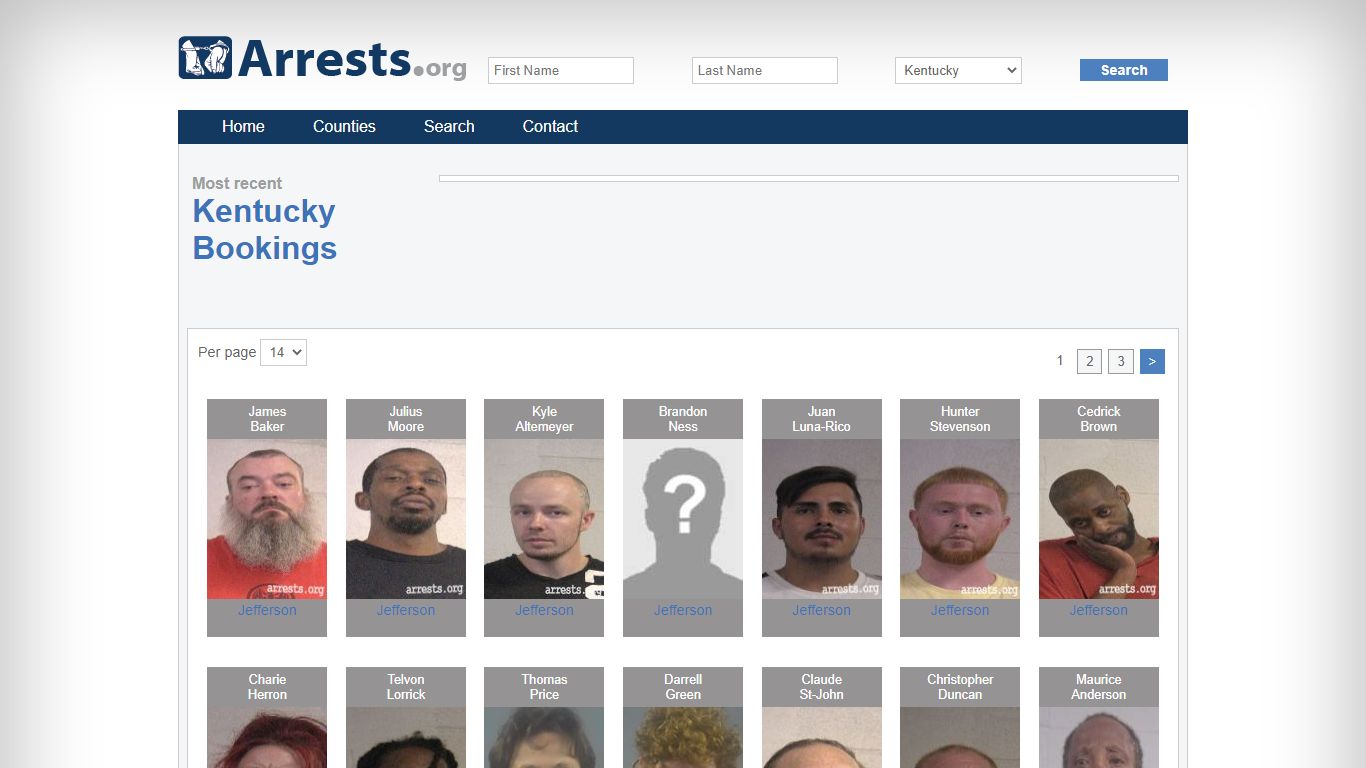 Kentucky Arrests and Inmate Search